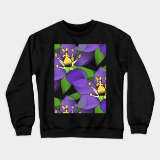 violet flowers, purple flower,nature Crewneck Sweatshirt